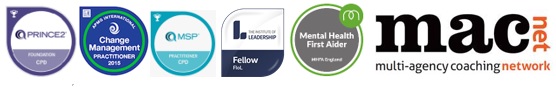 These are badges which show my qualifications and areas I am involved in professionally